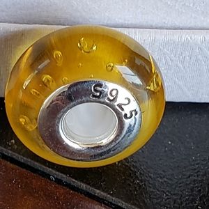 Yellow Effervescence Glass Charm Glass sliver Charm